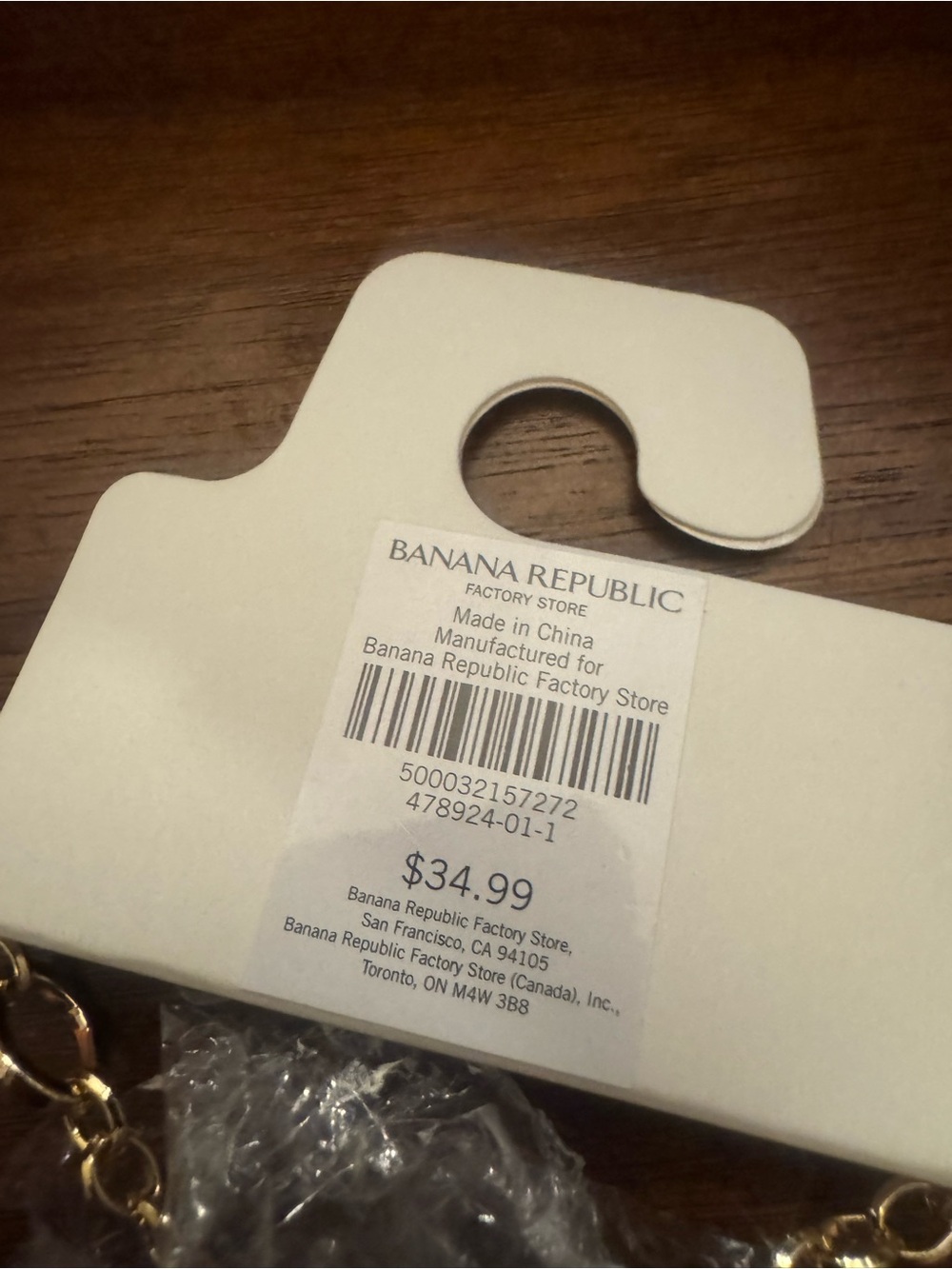 Banana Republic Gold‎ Link Long Necklace - Picture 3 of 3